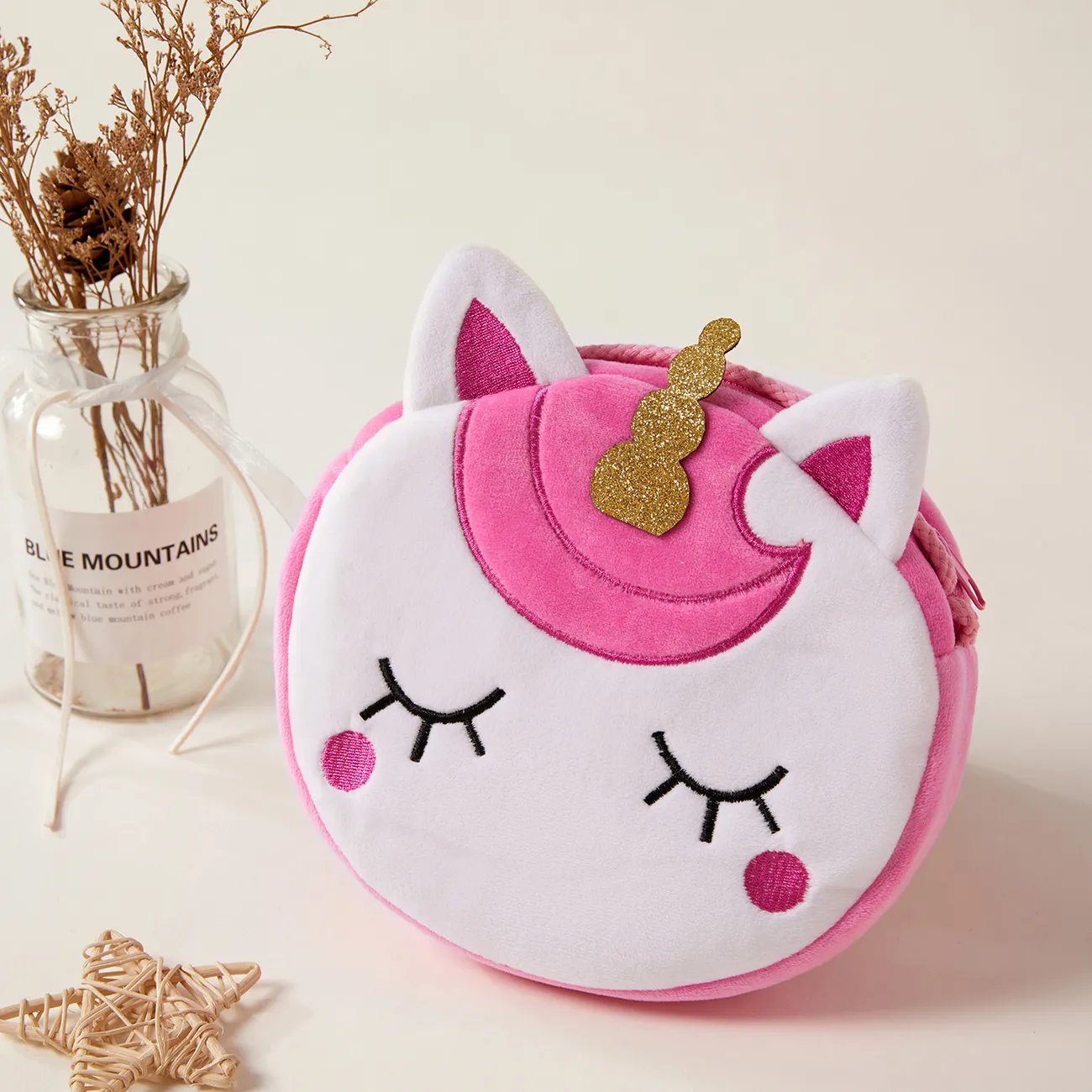 Toddler / Kid Cute Cartoon Unicorn Shoulder Bag for Girl Pink big image 1
