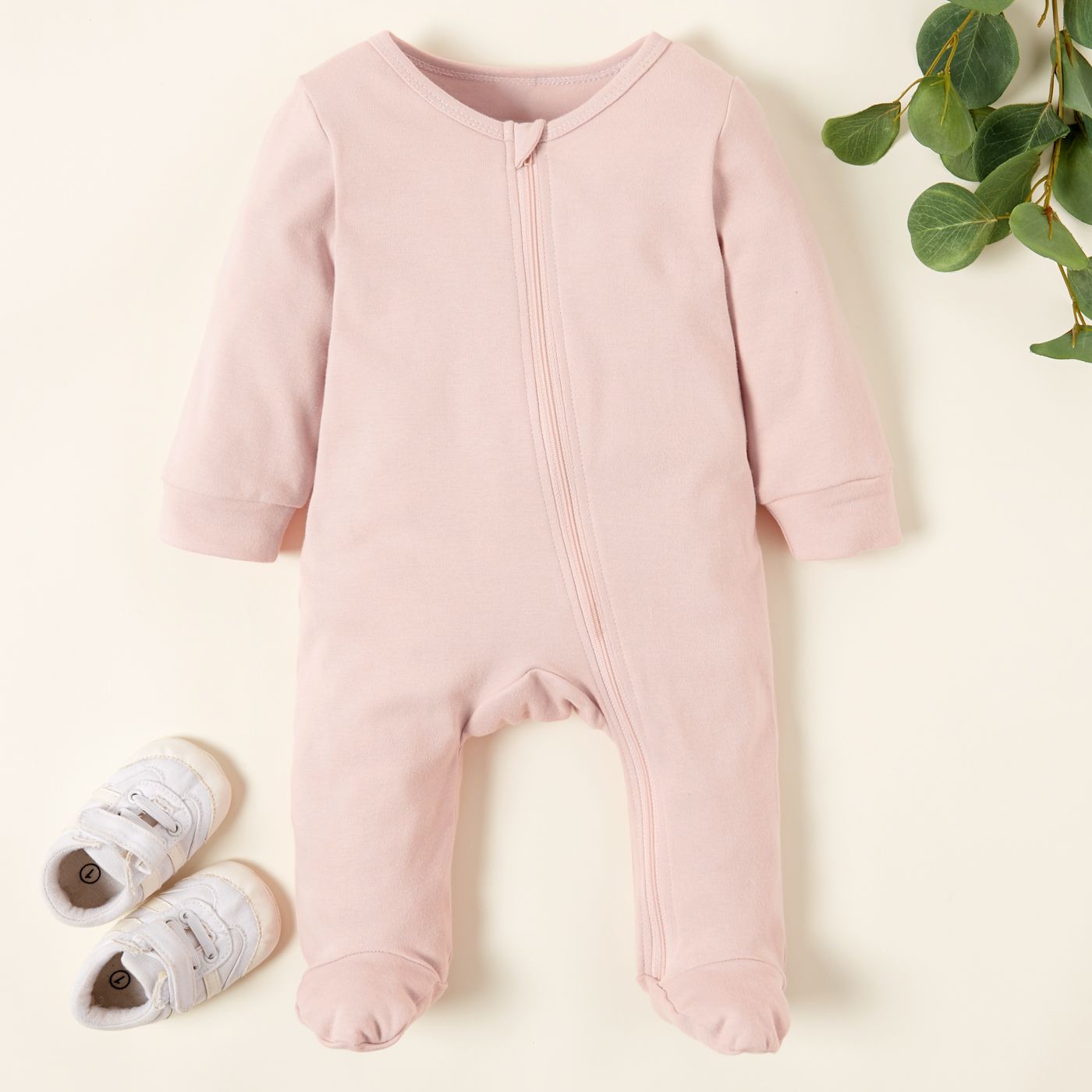 

Multi Color Solid Footed/footie Long-sleeve Baby Jumpsuit