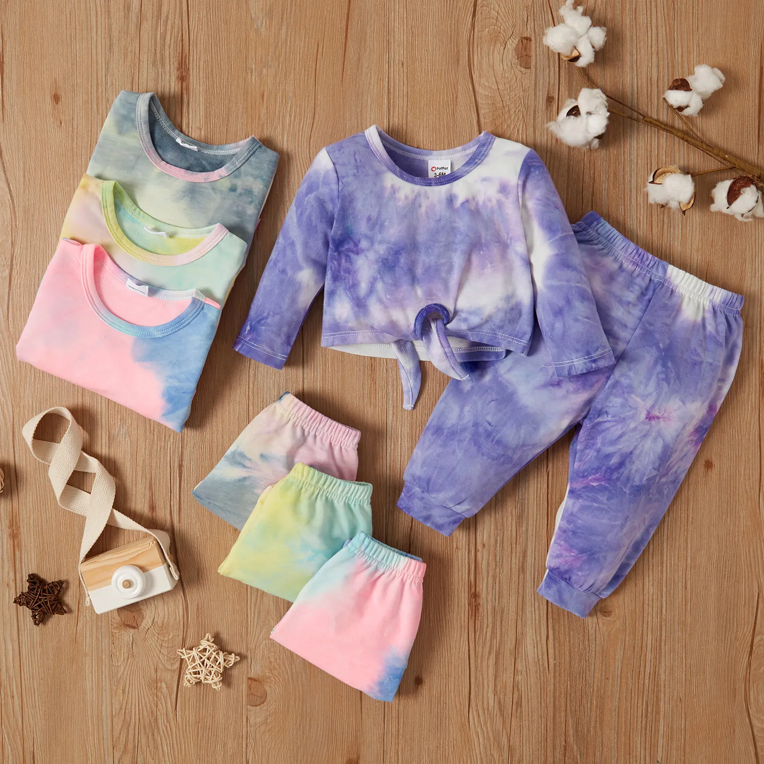 Baby Unisex Tie Dye Sets Blue image 2
