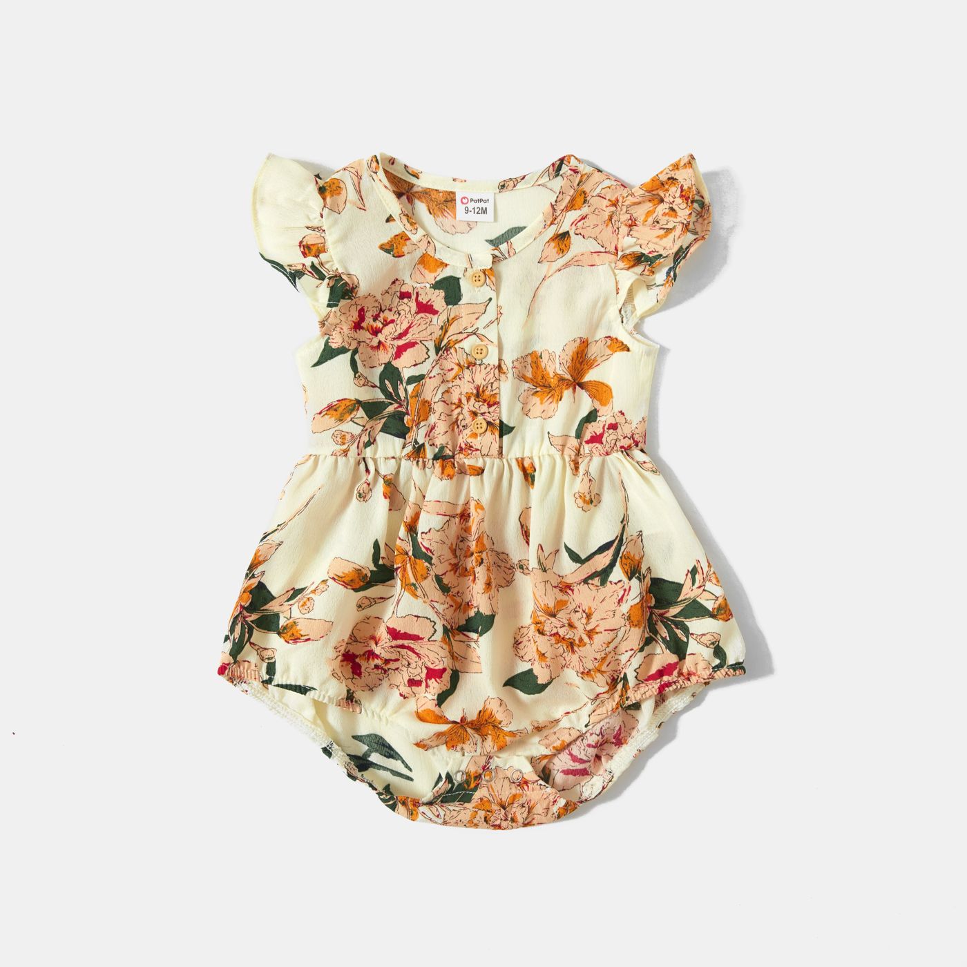 

Floral Print Matching Vintage Midi Dresses