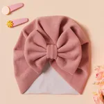 Baby Solid Bowknot Hat Coral