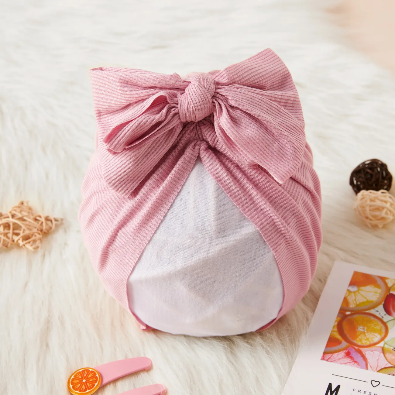 Baby / Toddler Bowknot Hat Light Pink big image 1