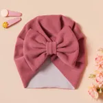 Baby Solid Bowknot Hat Light Red