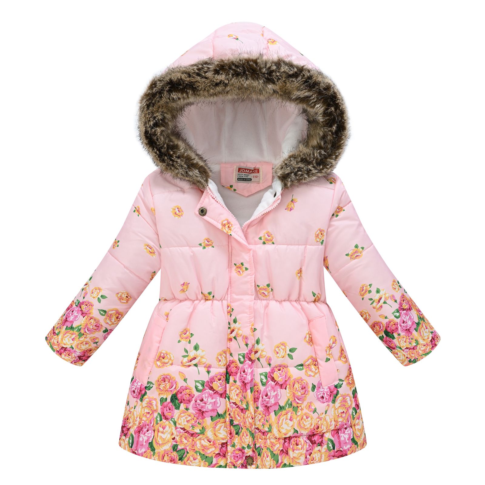 Toddler/Kid Girl Sweet Fleece-lining Hooded Jacket