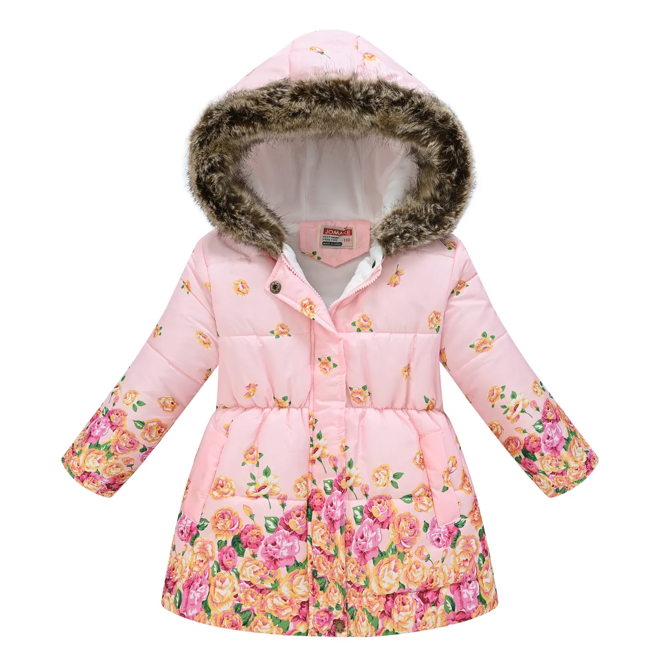  Toddler/Kid Girl Sweet Fleece-lining Hooded Jacket  big image 1