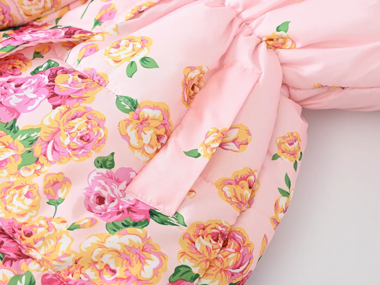 Süße Mädchen Baumwolljacke mit Kapuze, floralem Design - 1 Stück rosa big image 1