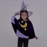 Go-Glow Halloween Illuminating Purple Cape with Wizard Hat with Light Up Moon and Stars Including Controller (Built-In Battery)  image 4