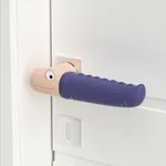 Tampa de proteção de maçaneta de porta de silicone - Ferramenta anti-colisão e antiestática para crianças Roxa
