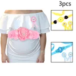 Maternity Dress Belt, Green Flower Decorated Waistband, Mom To Be Waist Seal and Chest Badge Set  image 5