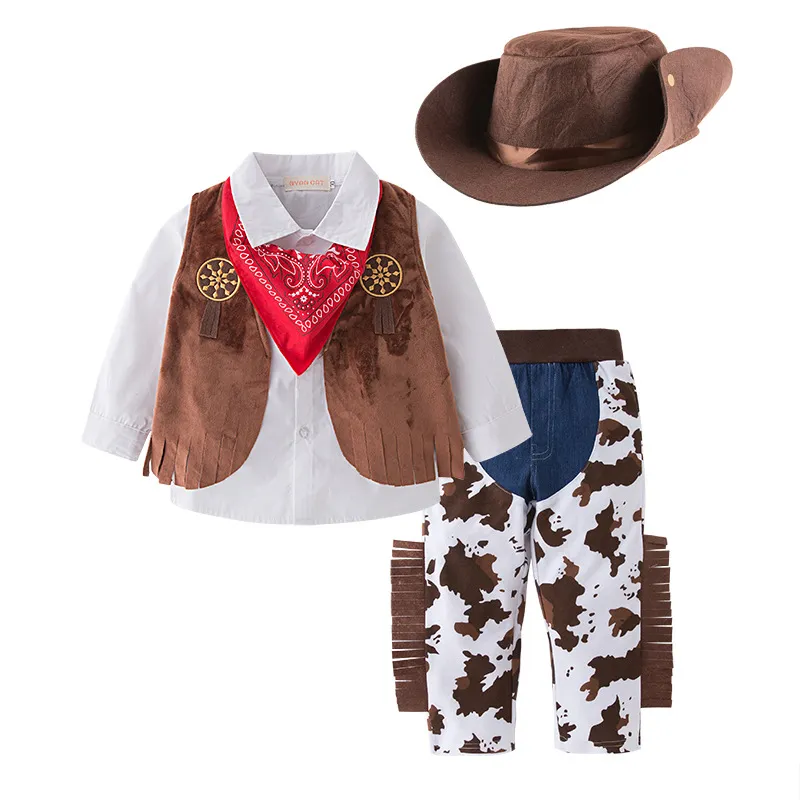 5PCS Baby/Toddler Boy/Girl  Cowboy Costume Set