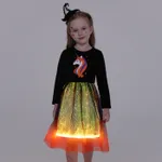 Go-Glow Illuminating Kid Unicorn Dress with Light Up Skirt Including Controller (Built-In Battery) Black image 2