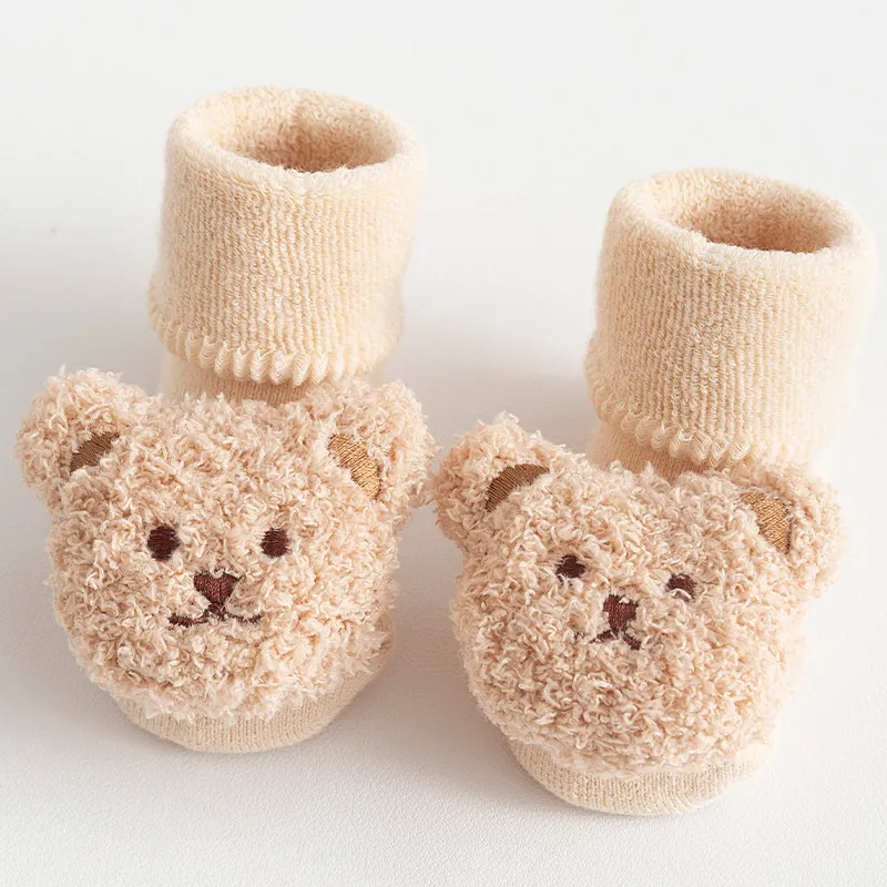 Baby/toddler likes Cute doll terry thick mid-tube non-slip toddler socks  image 2