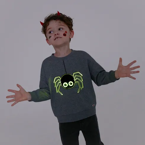 Go-Glow Illuminating Sweatshirt with Light Up Spider Including Controller (Built-In Battery) WARMGREY big image 4