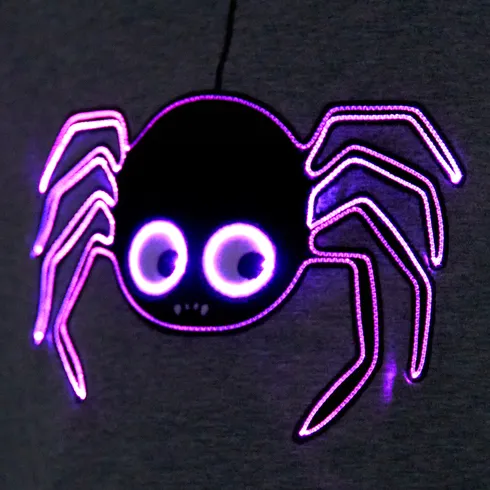 Go-Glow Illuminating Sweatshirt with Light Up Spider Including Controller (Built-In Battery) WARMGREY big image 8