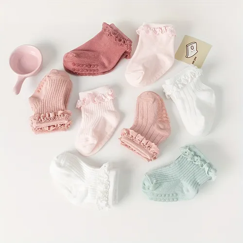 3-pack lovely Lace Ruffle Socks for baby
