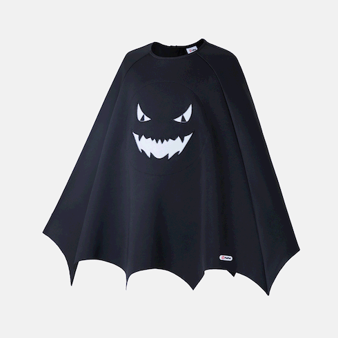 Go-Glow Halloween Illuminating Black Cape with Light Up Demon Face Including Controller (Built-In Battery) BlackandWhite big image 3
