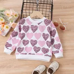 Toddler Girl Sweet Heart-shaped Pullover Hoodie  image 2