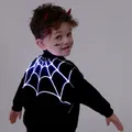 Go-Glow Illuminating Jacket with Light Up Embroidered Spider Web Including Controller (Built-In Battery) Black image 1