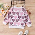 Toddler Girl Sweet Heart-shaped Pullover Hoodie  image 5