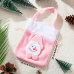 Christmas Pink Velvet Apple Drawstring Gift Bag  Color-B