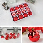 Set of 12 PVC Christmas Tree Baubles - Festive Decorations for Christmas Trees  image 2