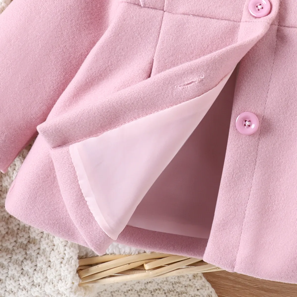 Bebé Menina Com capuz Casual Manga comprida Blusões e casacos Rosa big image 1