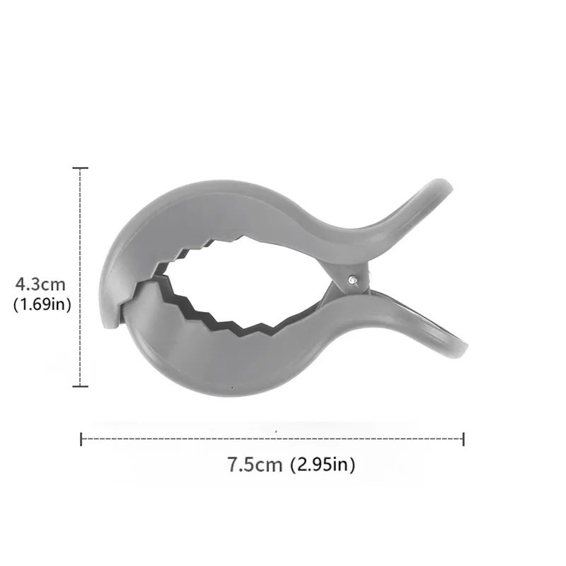 Multipurpose Large Plastic Clips for Baby Stroller, Carrying Basket, Blanket Cover Grey