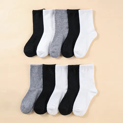 10-pack Toddler/kids Basic mid-calf socks
