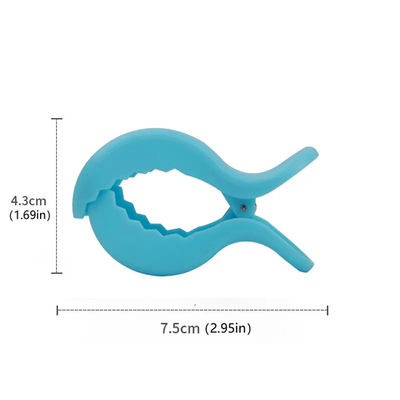 Multipurpose Large Plastic Clips for Baby Stroller, Carrying Basket, Blanket Cover Light Blue