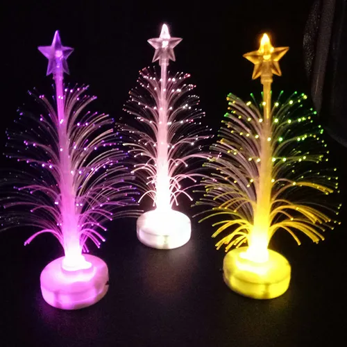 LED Color-Changing Fiber Optic Christmas Tree Decoration with Random Packaging 