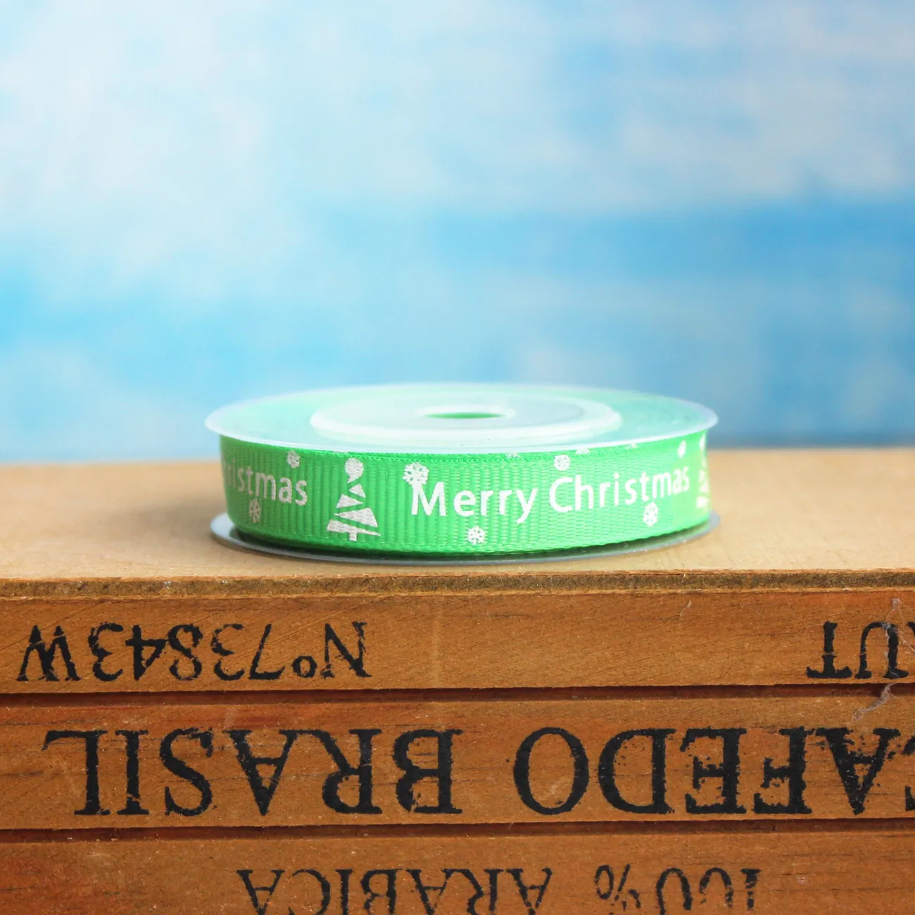 Christmas Gift Ribbon - Snowflake Satin Ribbon for Packaging