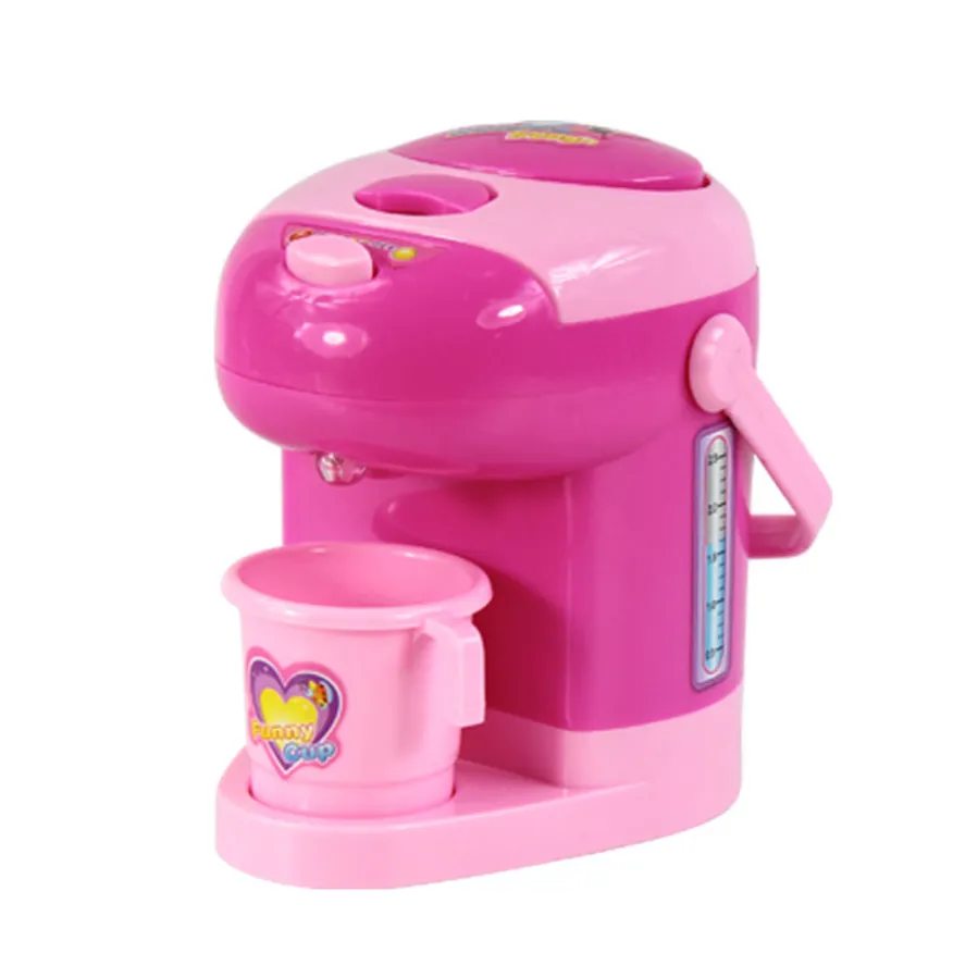 Mini Kitchen Set para Meninas: Mini Eletrodomésticos para Role-Play Feminino Rosa Escuro