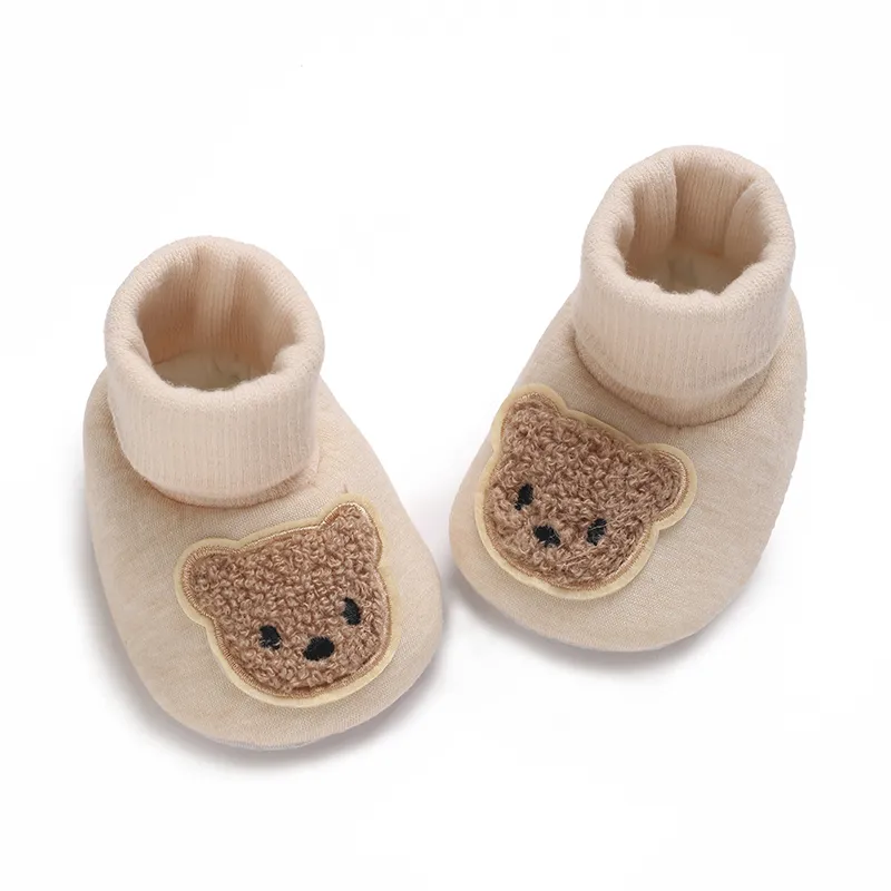 Baby & Toddler Cute Bear Pattern High Top Prewalker Shoes Apricot image 5