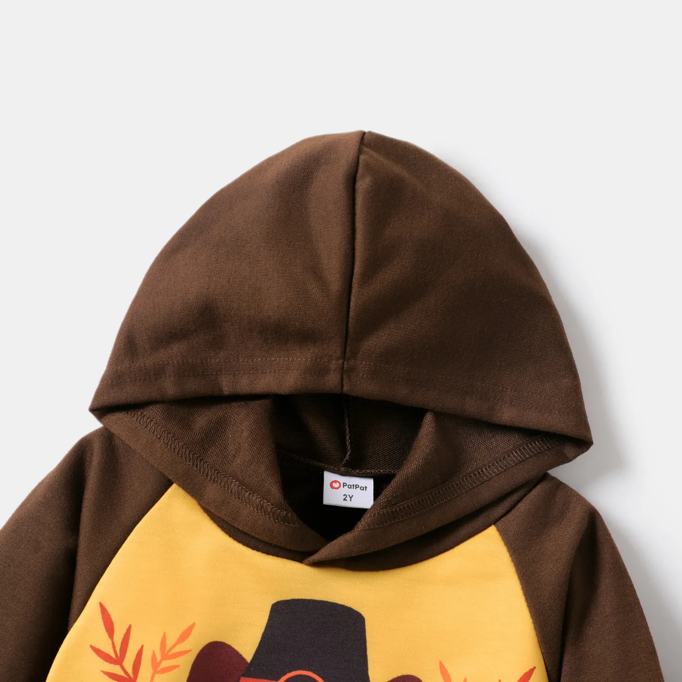 2pcs Toddler Boy Thanksgiving Childlike Style Set Brown image 3