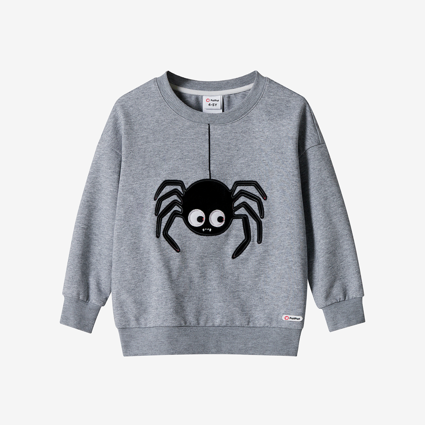Go-Glow Illuminating Sweatshirt with Light Up Spider Including Controller (Built-In Battery) WARMGREY image 2