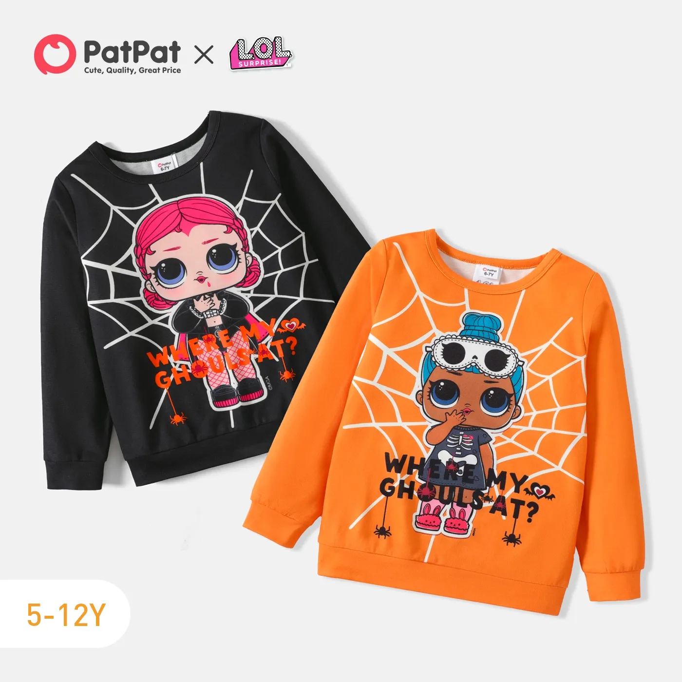 L.O.L. SURPRISE! Kid Girl Character Print Halloween Graphic Sweatshirt