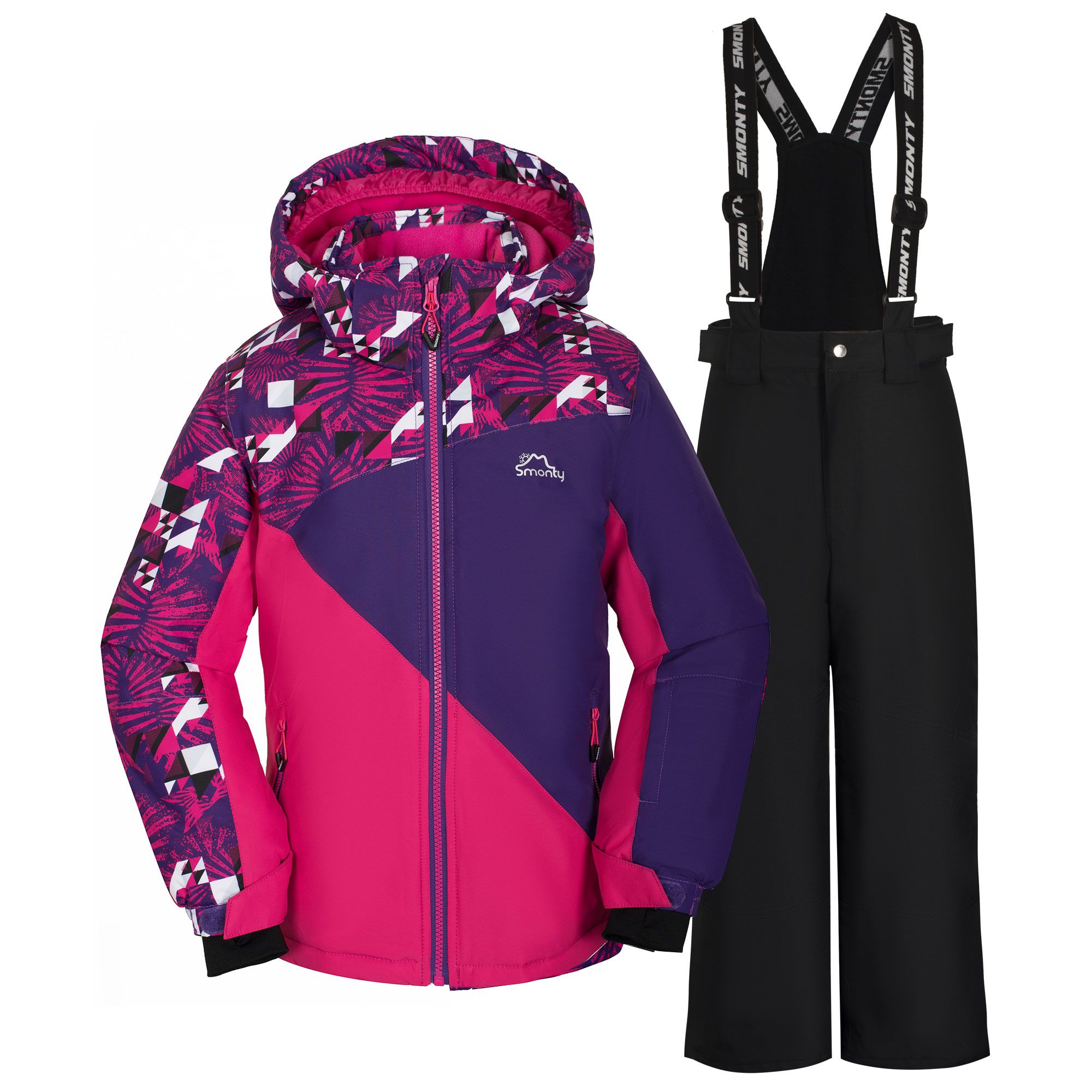 2pcs kid boy/girl windproof waterproof winter ski jacket & pants set snow suit