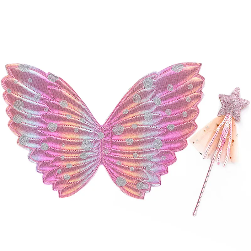 Halloween Angel Wings and Fairy Wand Set, Bulling Bulling Ornaments for Toddler/kids  big image 1