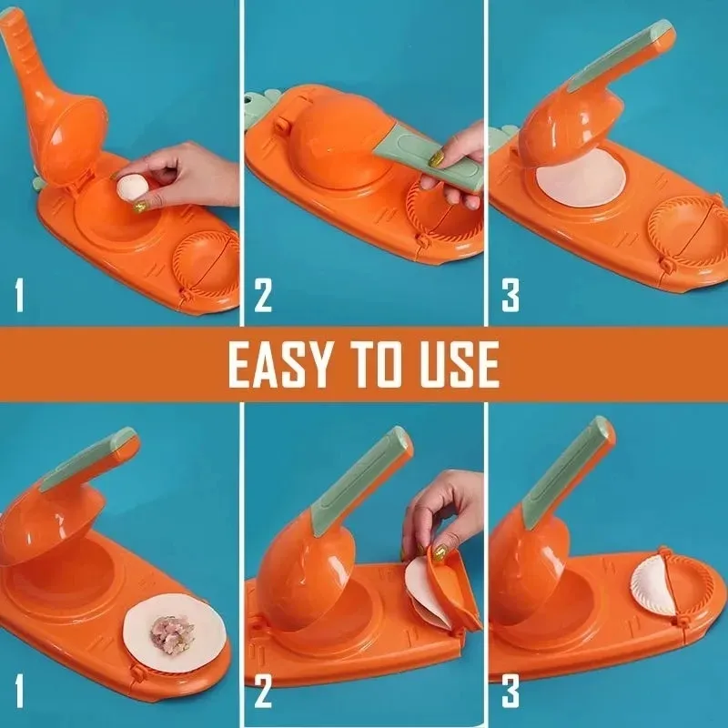 Dumpling Wrapper Mold Set with Dumpling Maker Orange image 5