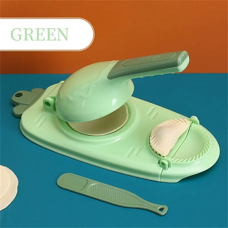 Dumpling Wrapper Mold Set with Dumpling Maker Green