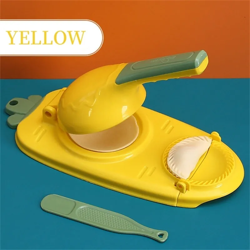 Dumpling Wrapper Mold Set with Dumpling Maker Yellow