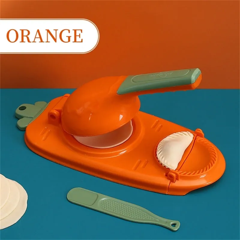 Dumpling Wrapper Mold Set with Dumpling Maker Orange big image 1