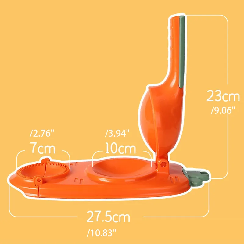 Dumpling Wrapper Mold Set with Dumpling Maker Orange image 3