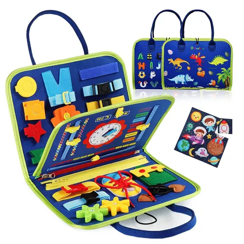 Felt Learning Board for Children - Early Education and Dressing Toy