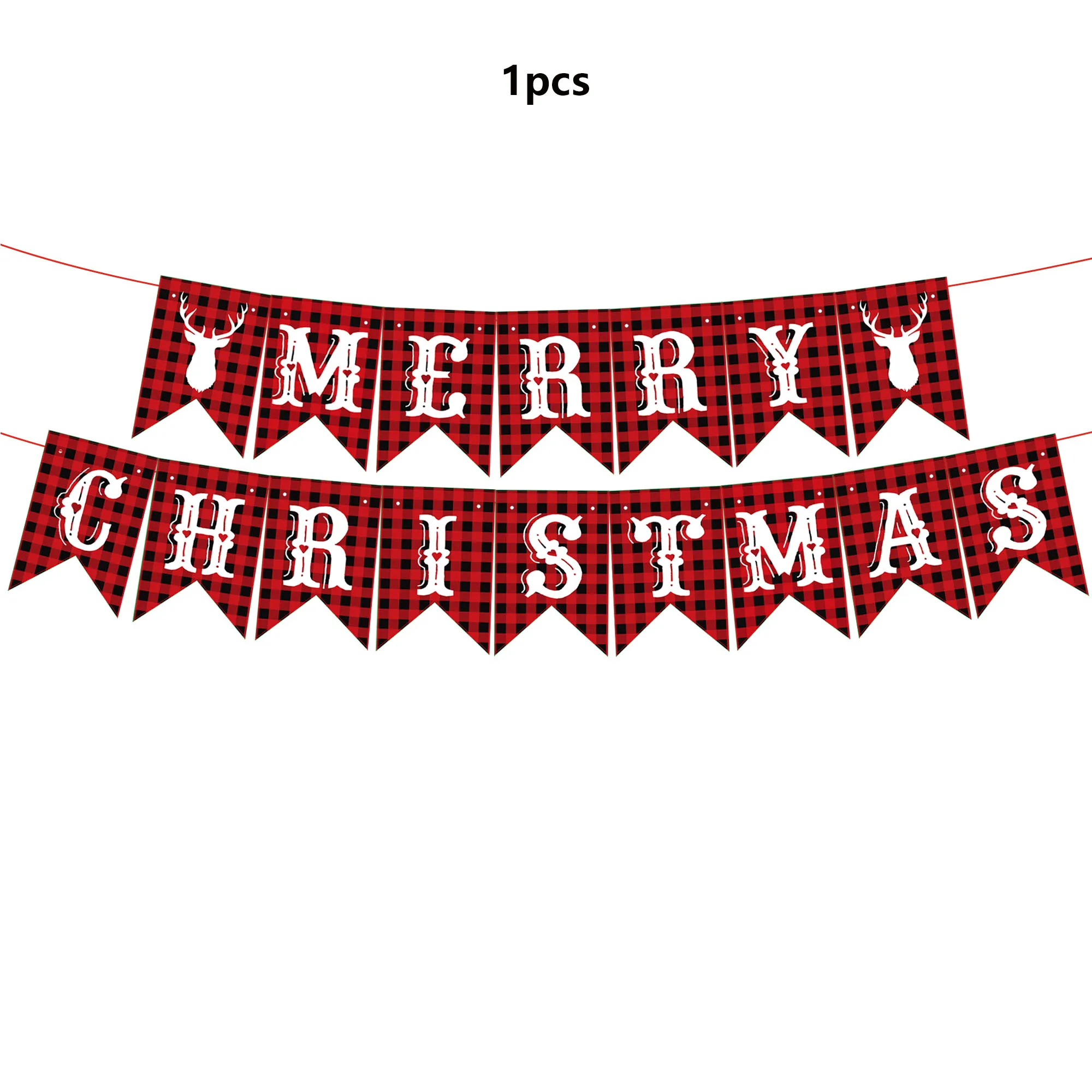 Christmas disposable paper cups, plates, napkins and tableware set with tablecloth flag decoration cloth paty  image 3