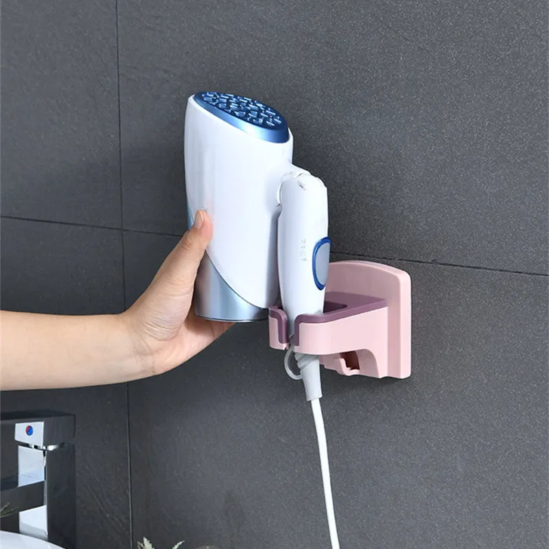 Single-Unit Hair Dryer Holder - No Drill White image 4