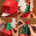 Caixa de árvore de Natal DIY feita à mão Caixa de presente de doces  image 3