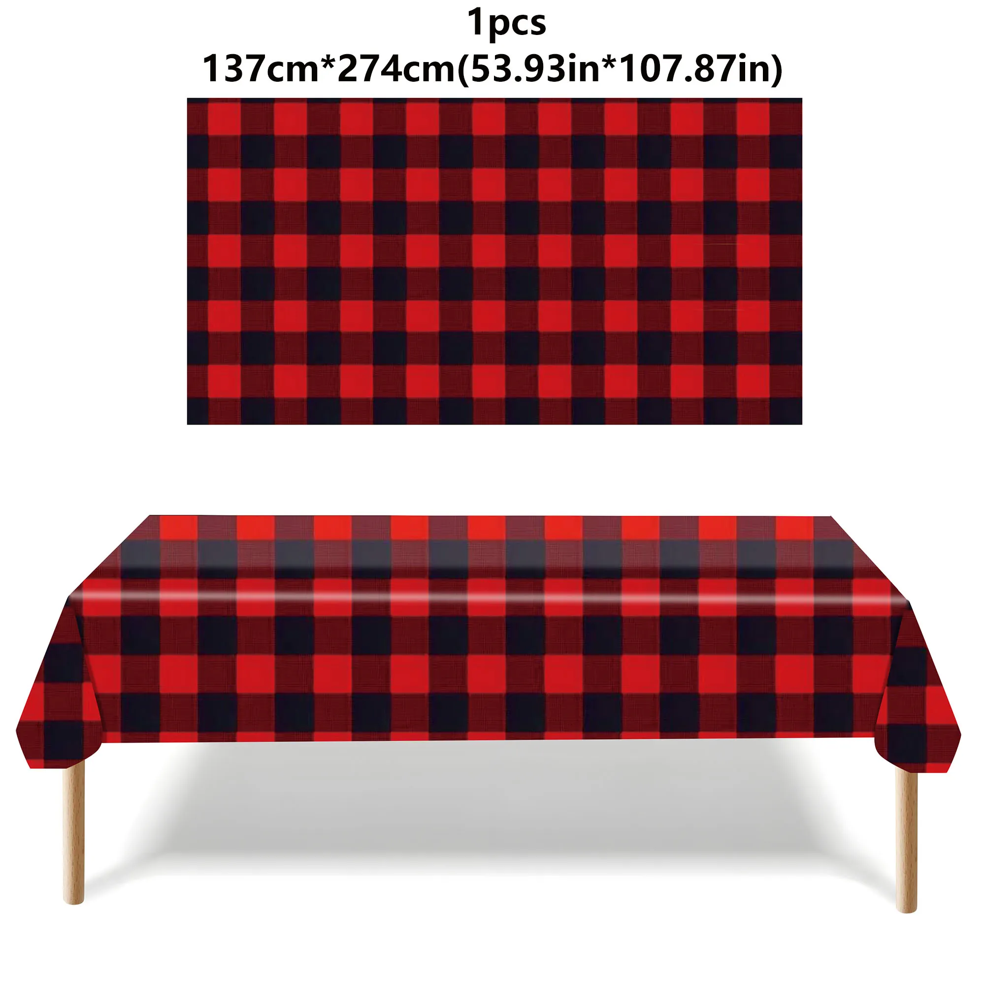 Christmas disposable paper cups, plates, napkins and tableware set with tablecloth flag decoration cloth paty  image 5