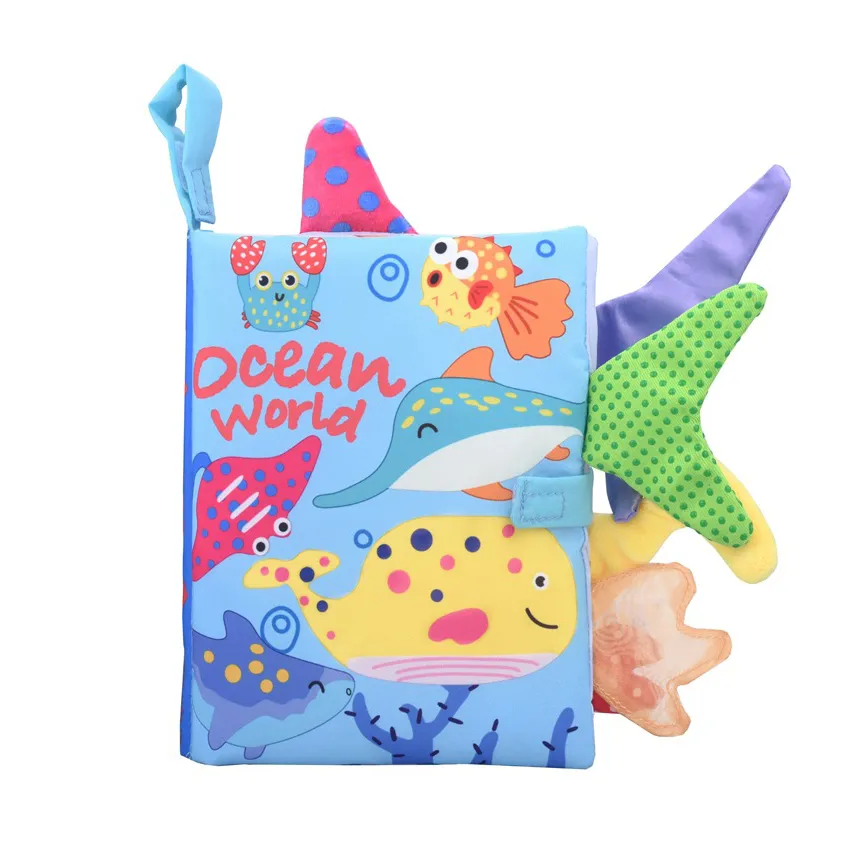 Tear-Proof 3D Cloth Books for Early Learning and Infant Playtime Blue
