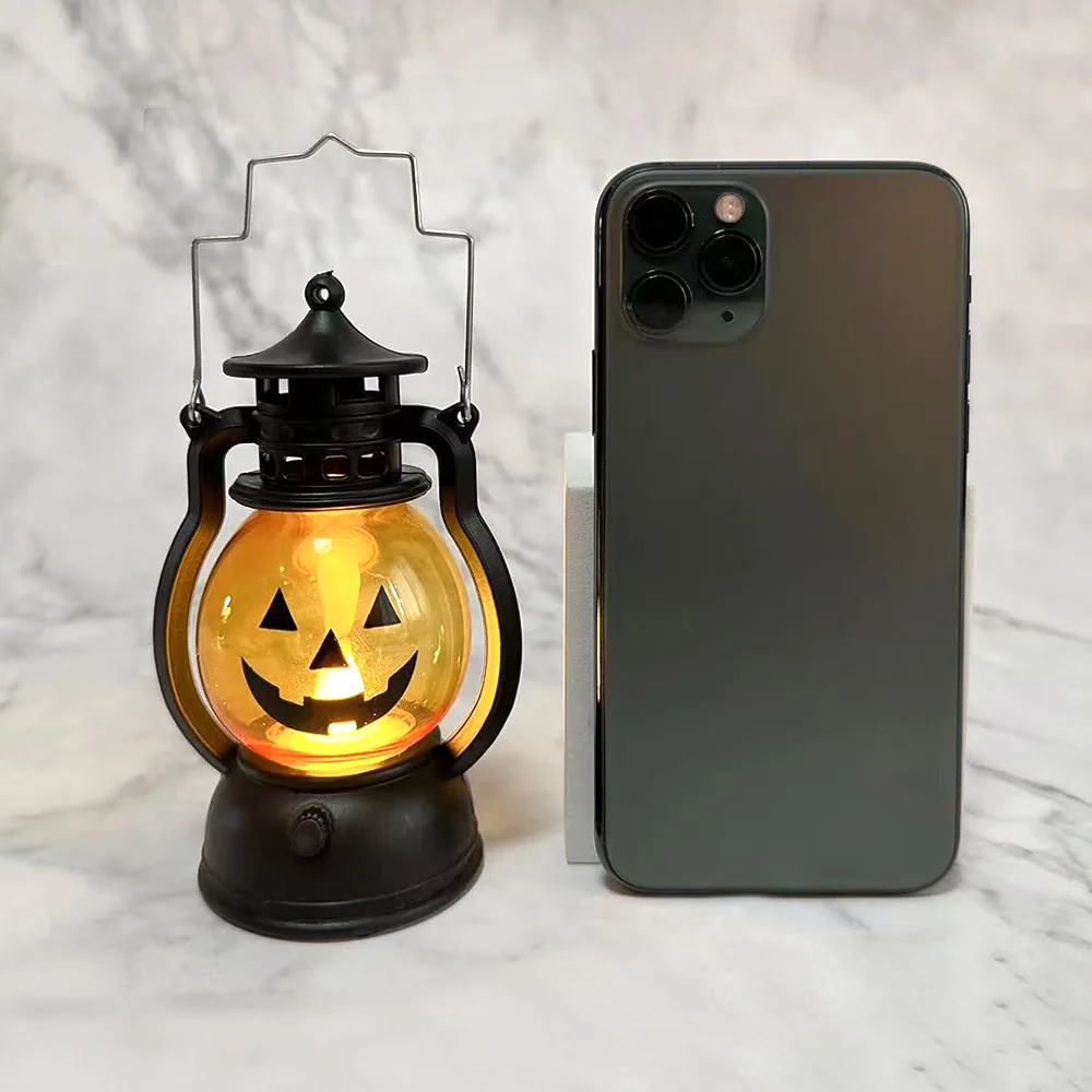 Halloween Oil Lamp Portable Pumpkin Lantern Skull Home Decoration big image 9